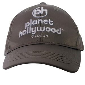 Planet Hollywood Baseball Cap Men's Adjustable Dark Grey Cancun Embroidered NWT